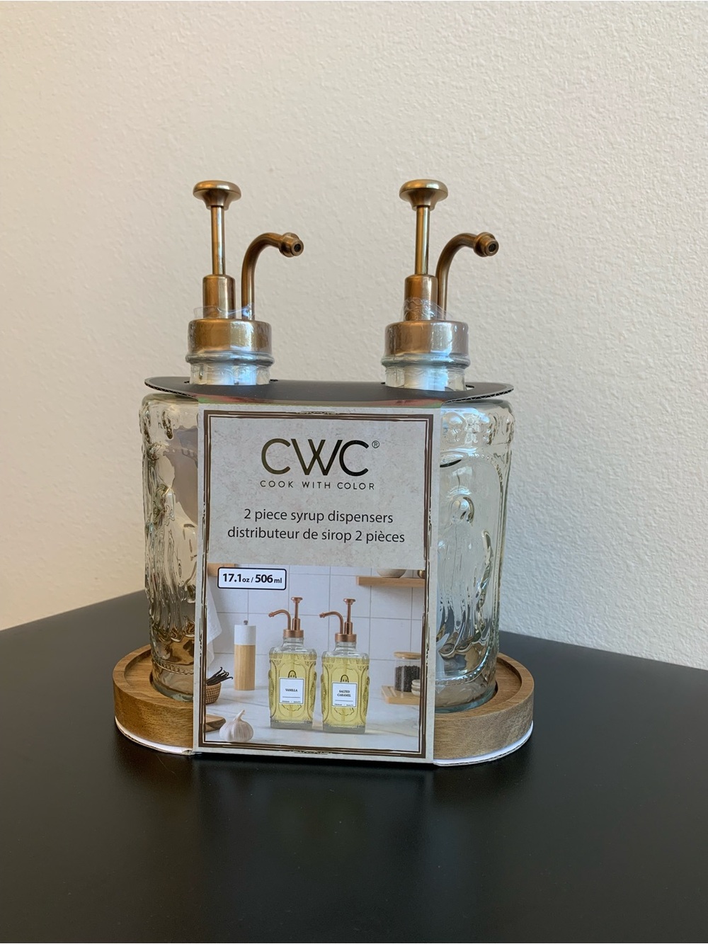 CWC Halloween Ghost Clear Glass Dual Dispenser Set with Gold Pumps - Clear - NEW